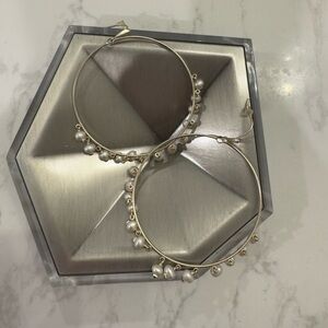 Kendra Scott Hilty Gold Earrings with Pearls